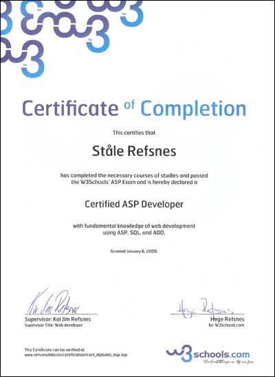 ASP Certification
